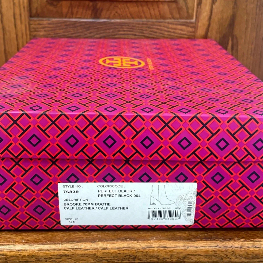 Tory Burch‎ Brookee 70MM Bootie Calf Leather | Color: Perfect Black